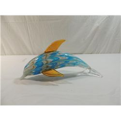 MURANO ITALIAN GLASS DOLPHIN SCULPTURE