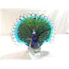 Image 1 : MURANO ITALIAN GLASS PEACOCK SCULPTURE
