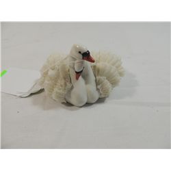 IRISH DRESDEN CERAMIC SWANS