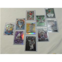 LOT 10 BASEBALL CARDS WILLIAMS, LONGORIA, BRADLEY