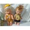 Image 2 : VINTAGE BAM BAM & PEBBLES DOLLS WITH PLUSH DINO