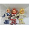Image 1 : LOT 3 VINTAGE RAG DOLLS WITH PAPER MACHE