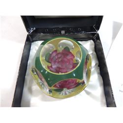 PAIRPOINT CRYSTAL ROBBIE MASON ROSE PAPERWEIGHT