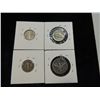 Image 2 : LOT 4 ASSORTED VINTAGE COINS MERC WAR BARBER