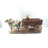 Image 2 : 1940S VINTAGE FOLK ART DETAILED HORSE & WAGON
