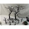 Image 2 : BOX LOT ASSORTED TREES, MINI ORNAMENTS, CANDLE HOL