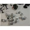 Image 4 : BOX LOT ASSORTED TREES, MINI ORNAMENTS, CANDLE HOL