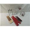 Image 1 : BOX LOT PARTYLITE CANDLE HOLDER & CANDLES