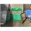 Image 1 : SMALL FOLDING PADDED GREEN CHAIR