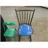 Image 1 : VINTAGE WOODEN PADDED SEAT CHIAR
