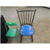 Image 2 : VINTAGE WOODEN PADDED SEAT CHIAR