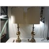 Image 1 : PAIR LARGE BRASS TABLE LAMPS