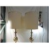 Image 4 : PAIR LARGE BRASS TABLE LAMPS