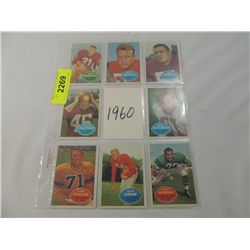 LOT 8 1960 TOPPS FOOTBALL CARDS