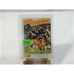 1975 TOPPS AFC CHAMPIONSHIP  PITTS CARD