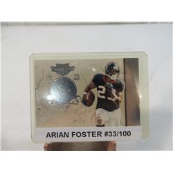 2011 PANINI ARIAN FOSTER #33/100 FOOTBALL CARD