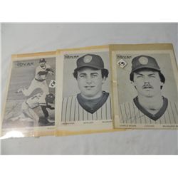 LOT 4 ASSORTED AUTOGRAPHED BASEBALL PHOTOS