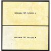Image 2 : Central Bank of China, 1941 Issue Uniface Specimen Pair.