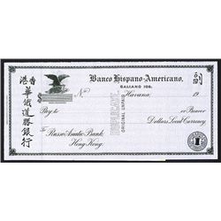 Russo-Asiatic Bank & Banco Hispano-Americano, Cuba Waterlow Specimen Draft.