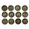 Image 21 : Japanese Emperor Mutsuhito 10 Sen Assortment. 1907-1912.