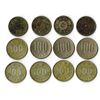 Image 8 : Japanese Emperor Mutsuhito 10 Sen Assortment. 1907-1912.