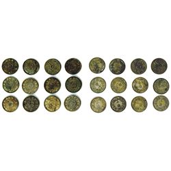 Japanese Emperor Yoshito 10 Sen Assortment. 1913-1917.