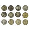 Image 1 : Assortment of Japanese Emperor Mutsuhito 20 Sen Dated in the 1870s and 1880s.
