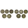 Image 1 : Assortment of Japanese Emperor Mutsuhito 50 Sen. 1870 to 1905.