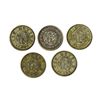 Image 2 : Selection of Extremely Fine Japanese Emperor Mutsuhito 50 Sen. 1898 to 1905.