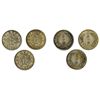 Image 1 : Trio of Almost Uncirculated Japanese Emperor Mutsuhito 50 Sen Pieces. 1898 to 1905.