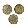 Image 2 : Trio of Almost Uncirculated Japanese Emperor Mutsuhito 50 Sen Pieces. 1898 to 1905.