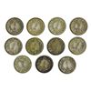 Image 2 : Japanese Silver 50 Sen Assortment. 1902 to 1917.