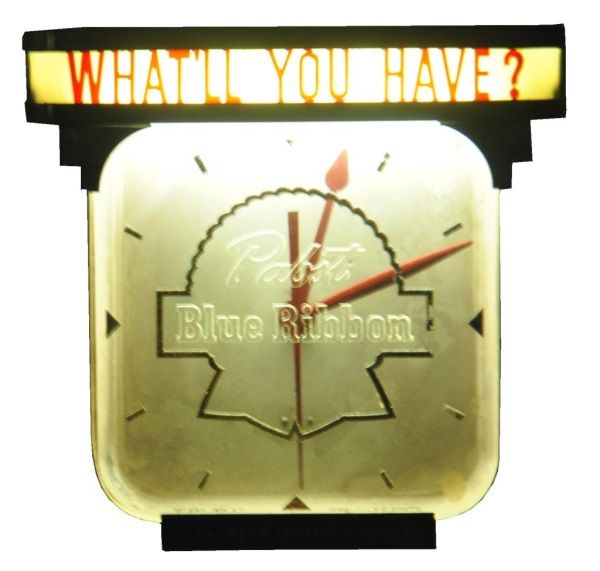 Pabc Clock Pabst Blue Ribbon Lighted Clock