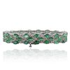 Image 4 : 14KT White Gold 14.28ctw Emerald and Diamond Bracelet