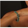 Image 5 : 14KT White Gold 14.28ctw Emerald and Diamond Bracelet