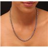 Image 1 : 14KT White Gold 12.96ctw Tanzanite and Diamond Necklace