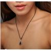 Image 1 : 14KT White Gold 2.29ctw Black Diamond Pendant With Chain