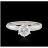 Image 1 : 14KT White Gold 0.97ct Brilliant Cut Diamond Solitaire Ring