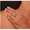 Image 3 : 14KT White Gold 0.80ct Opal and Diamond Ring