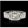 Image 3 : Chopard Stainless Steel Diamond Happy Sport Wristwatch