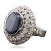 Image 7 : 14KT White Gold 7.56ct Sapphire and Diamond Ring