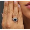 Image 3 : 14KT White Gold 2.70ct Sapphire and Diamond Ring