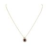 Image 4 : 14KT Yellow Gold 2.12ct Rubellite and Diamond Pendant With Chain