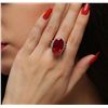Image 2 : 14KT Rose Gold 16.94ct Ruby and Diamond Ring