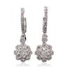 Image 3 : 14KT White Gold 1.36ctw Diamond Earrings