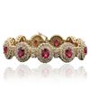 Image 3 : 14KT Yellow Gold 10.89ctw Ruby and Diamond Bracelet