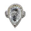 Image 3 : 14KT Two-Tone Gold 8.92ct Aquamarine and Diamond Ring