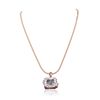 Image 1 : 14KT Rose Gold GIA Certified 38.99ct Kunzite and Diamond Pendant With Chain