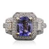 Image 1 : 14KT Yellow Gold 2.24ct Tanzanite and Diamond Ring