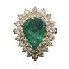 Image 3 : 14KT Yellow Gold 4.17ct Emerald and Diamond Ring